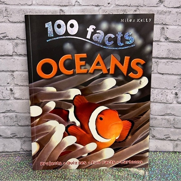 100 Facts OCEANS Book Projects Quizzes Fun Facts Cartoons Miles Kelly Publishing - Picture 1 of 11